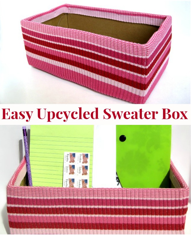 upcycled sweater box, cleaning tips, crafts, repurposing upcycling