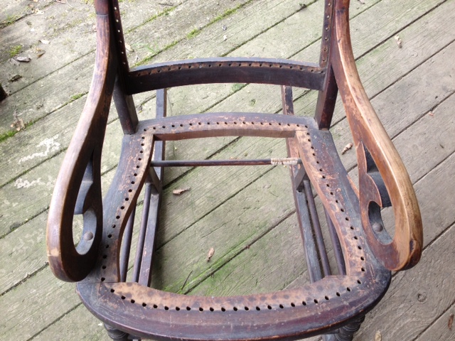 how to upholster this old rocking chair