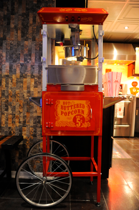 hey guys these are photos of my renovation for cbs better mornings atlanta shoot, home decor, who doesn t like fresh popped popcorn and from a replica old fashion machine at that