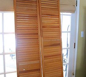 bi fold doors re purposed to shutters annie sloan chalk paint, chalk paint, painted furniture, 5 bi fold doors from the thrift store before