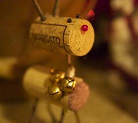 wine cork reindeer, seasonal holiday d cor