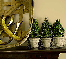 decorating with the pantone color of the year, home decor, The greenery in my mantle decorations emerald or no