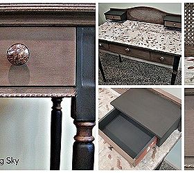 using handmade papers to transform vintage furniture, chalk paint, painted furniture