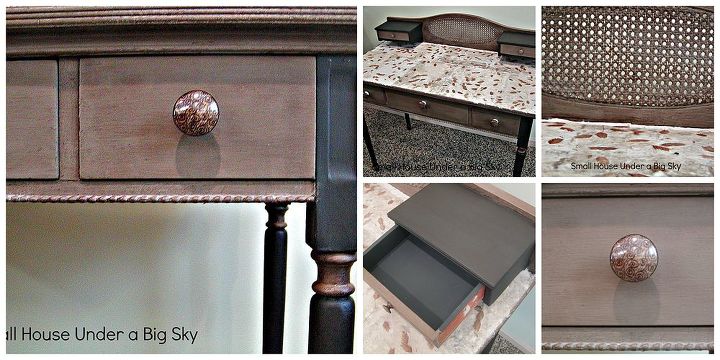 using handmade papers to transform vintage furniture, chalk paint, painted furniture