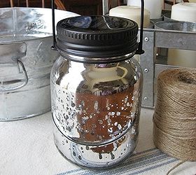 a surprising source for french farmhouse decor, home decor, mason jars, Mercury glass solar Mason jar light