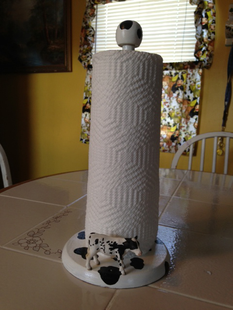 paper towel holder makeover, crafts, decoupage
