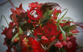 A Scarlet Wedding Bouquet With Beloved Sparkles by SK Sartell