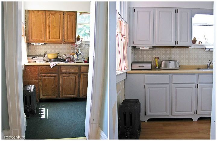 kitchen reno for 750, diy, home decor, home improvement, kitchen design, painting, side by side before and after