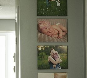 diy wrapped photo canvasses, crafts, home decor