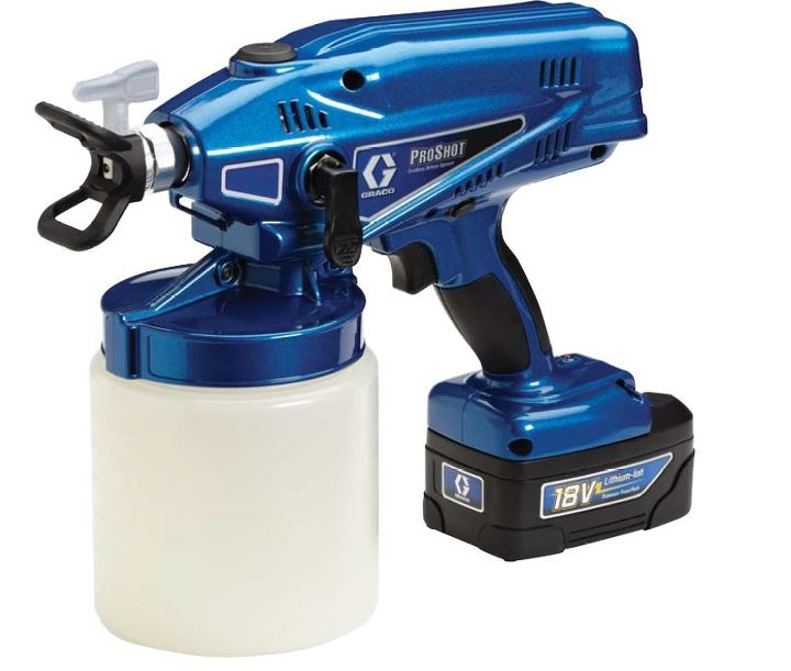 q to spray or not to spray, painting, tools, Pro Shot by Graco Available through Sherwin Williams