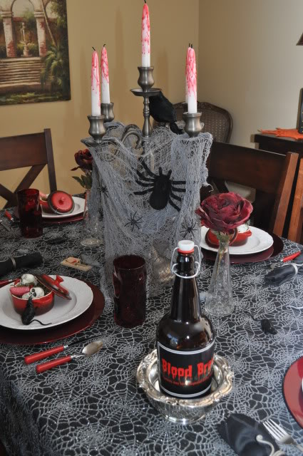 halloween tablescape, halloween decorations, seasonal holiday d cor, Table is set