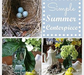 mason jars and bird nests a simple summer centerpiece, home decor, seasonal holiday decor, Simple and summery a Mason jar filled with fresh flowers and a sweet bird s nest