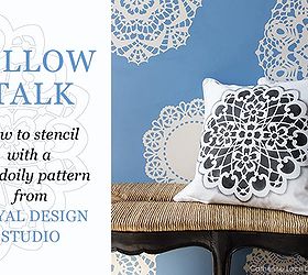 how to stencil a lace doily pattern on fabric pillows, crafts, painting, reupholster, How to stencil a Lace Doily Pattern on fabric pillows