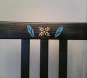 up cycling projects painted furniture, painted furniture, close up of embellishment featured in center of table top