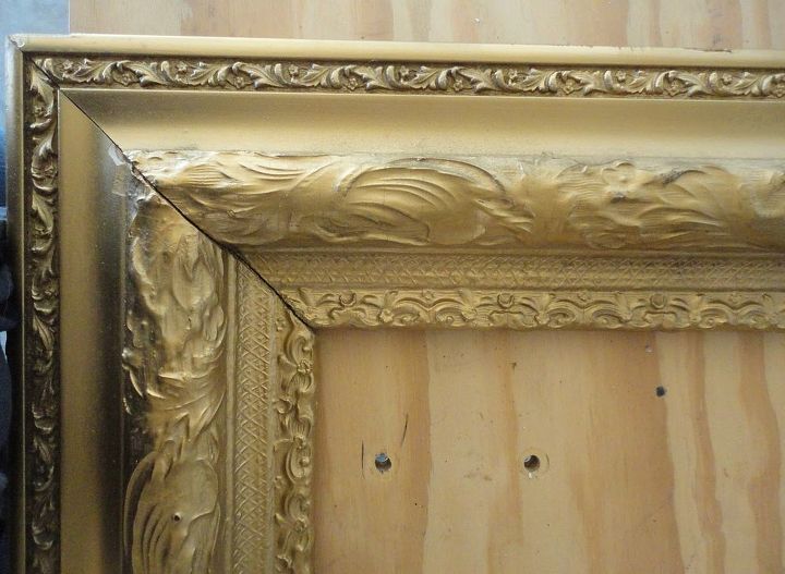 wet distressing with annie sloan chalk paint, chalk paint, crafts, painting, Wet distressing works great on old gold frames like this