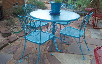 Before and After Vintage Patio Dining Set