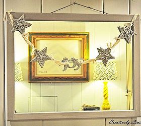 dollar store sparkle star garland 2 and 10 minutes, crafts, seasonal holiday decor