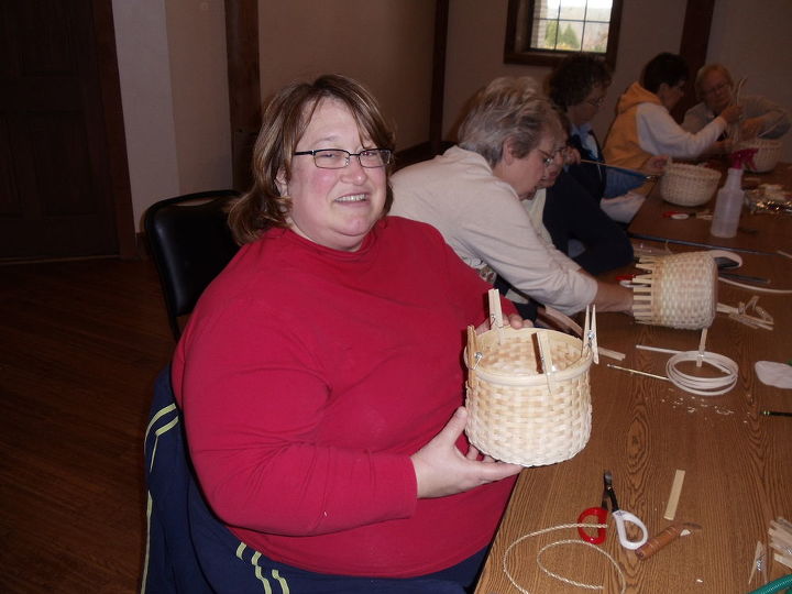 basket weaving class i took and basket i made 11 3 12, crafts