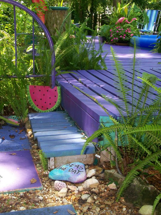 purple paradise, decks, home decor, outdoor living, painting, porches, More Purple Porch
