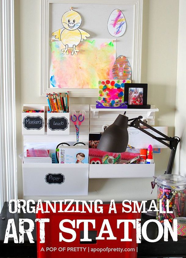 how i turned a corner of our tv room into an organized art station for our 8 yo, organizing, Martha Stewart wall manager used as an art station for kids Note This was not a sponsored post I just tried and loved it