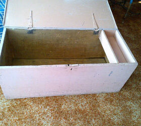 q painting a 1890 blanket box, painting, 1890 Blanket box with Candle holder