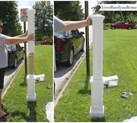 quick easy mailbox makeover, curb appeal, diy, The new mailbox post fit right over the top of our existing post