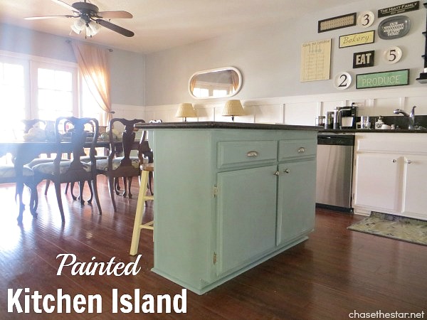 painted kitchen island, chalk paint, kitchen design, kitchen island, painted furniture, Painted Kitchen Island
