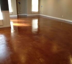 featured photos, Wide view of the stained concrete floor