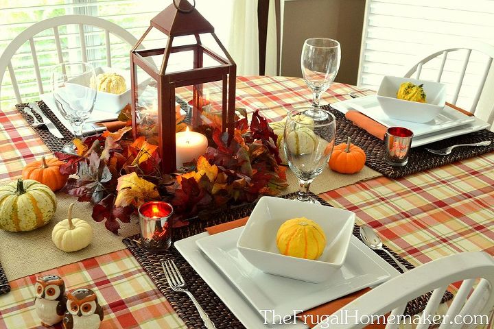 my fall blessings tablescape, seasonal holiday d cor, thanksgiving decorations, Love these white porcelain BHG dishes