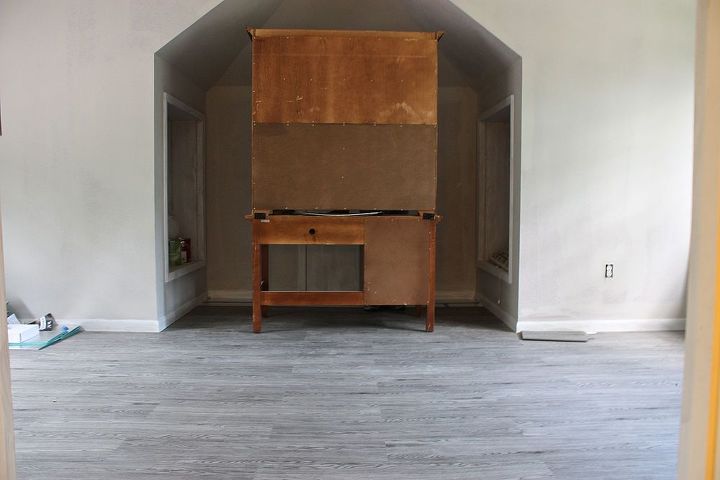 my new office craft room floors vinyl plank flooring, flooring, Vinyl plank flooring from BuildDirect in Century Oak 100 waterproof