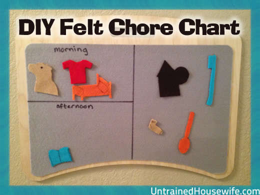 diy felt chore chart, crafts, The finished board