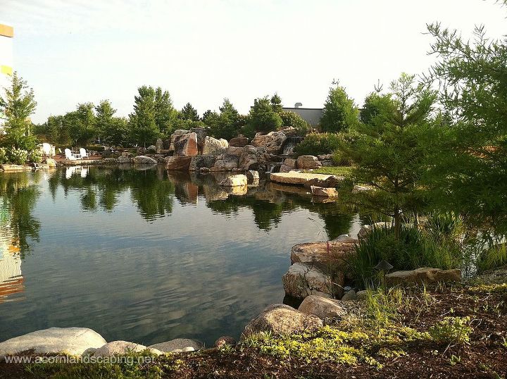 world s most extreme ecosystem fish pond, World s Most Extreme Ecosystem Fish Pond Construction by Certified Aquascape Contractors Monroe County Rochester NY 585 442 6373 Acorn Landscaping participates in the Pond Construction of this very Large Ecosystem Pond in 2008