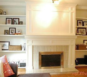 diy brick fireplace refacing, Here is how I transformed my old brick fireplace into a traditional and custom statement piece LOVE IT