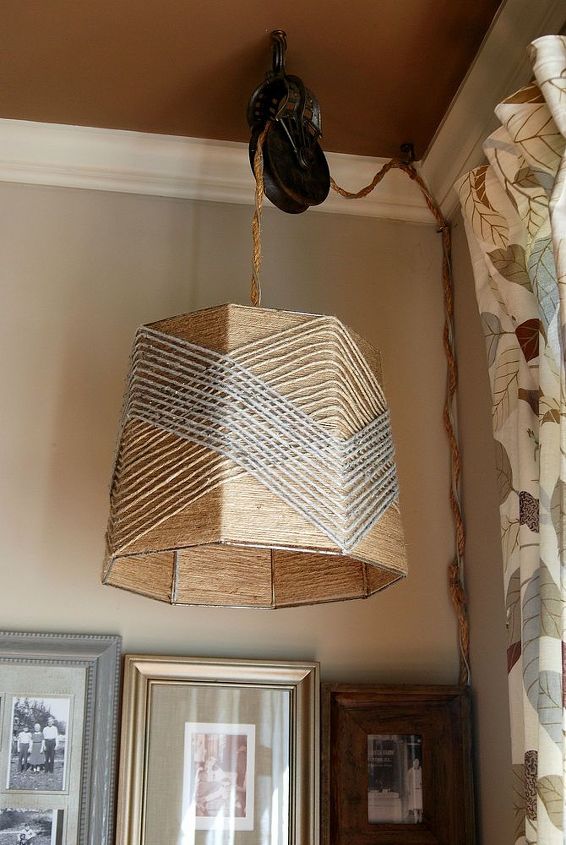 woven twine lampshade, crafts, home decor, For full instructions check out the blog post