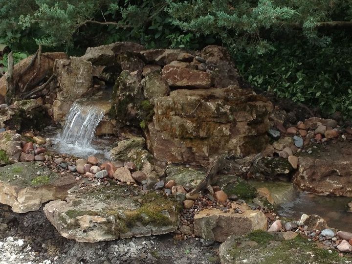 barrington il pond waterfall and stream installation by gem ponds, gardening, landscape, outdoor living, ponds water features, We got power