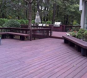 vintage deck i photographed this deck today can you guess how old it is see below, decks, outdoor living, patio, Classic Deck and Patio Company angular decking with angular framing too