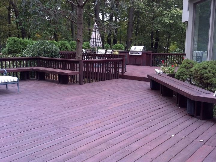 vintage deck i photographed this deck today can you guess how old it is see below, decks, outdoor living, patio, Classic Deck and Patio Company angular decking with angular framing too