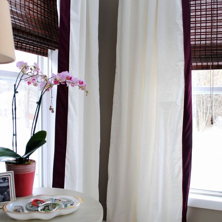 a simple idea for customizing store bought curtain panels, home decor, reupholster, wall decor, window treatments, windows