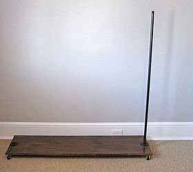 how to build a garment rack, closet, storage ideas, With the right floor flange screwed down and the piping screwed down