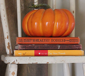 adding junk to your decor, seasonal holiday d cor, Old books add color and height