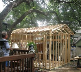 building a backyard shed shop, It s taking shape