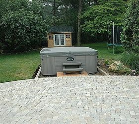 do you like this built in look for a hot tub surround, Before photo of landscaped Hot Tub surround