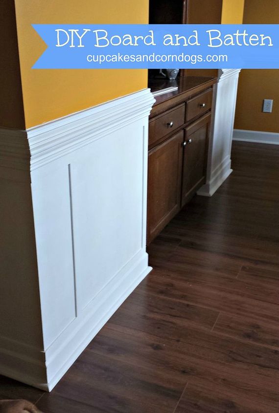 diy board and batten, diy, how to, paint colors, wall decor, woodworking projects, DIY Board and Batten using Lattice trim details at