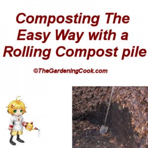 composting with a rolling compost pile, composting, gardening, go green