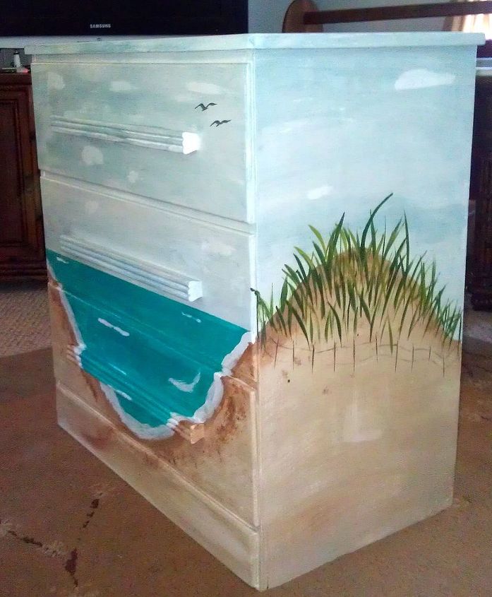 dresser up do, painted furniture, finished right side