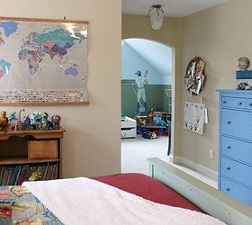 dream boy s bedroom amp playroom, home decor, I bought the oversized world map for 5 at a yard sale The dresser is Ikea Hemnes