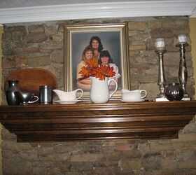 fall mantel, seasonal holiday decor, I like the new fall look but my favorite thing on the mantle is the picture of my beautiful girls