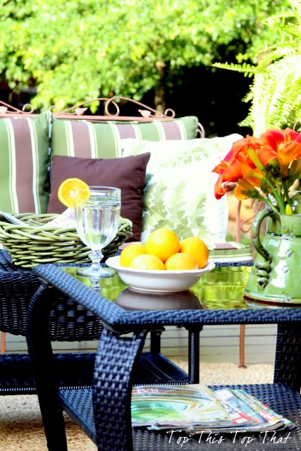 summer home tour at top this top that, home decor, Outdoor Living Space