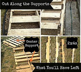 upcycled pallet wood bench, diy, painted furniture, pallet, repurposing upcycling, woodworking projects, Dismantle 3 or more pallets depending on the condition and number of slats