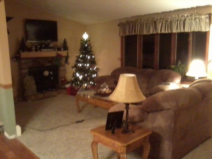 i want a comfy space with some pops of color suggestions, home decor, living room ideas, View from dining room sorry so blurry I love paisley patterns and had thought of doing some paisley drapes with greens however Idk if that would be too much also having no luck finding it